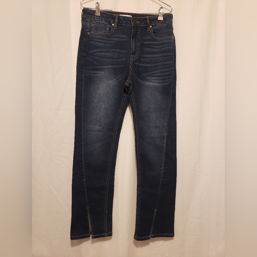 Vigoss Bowie Twisted Straight Denim Jean Slit Front Leg Women's Jeans Size 29